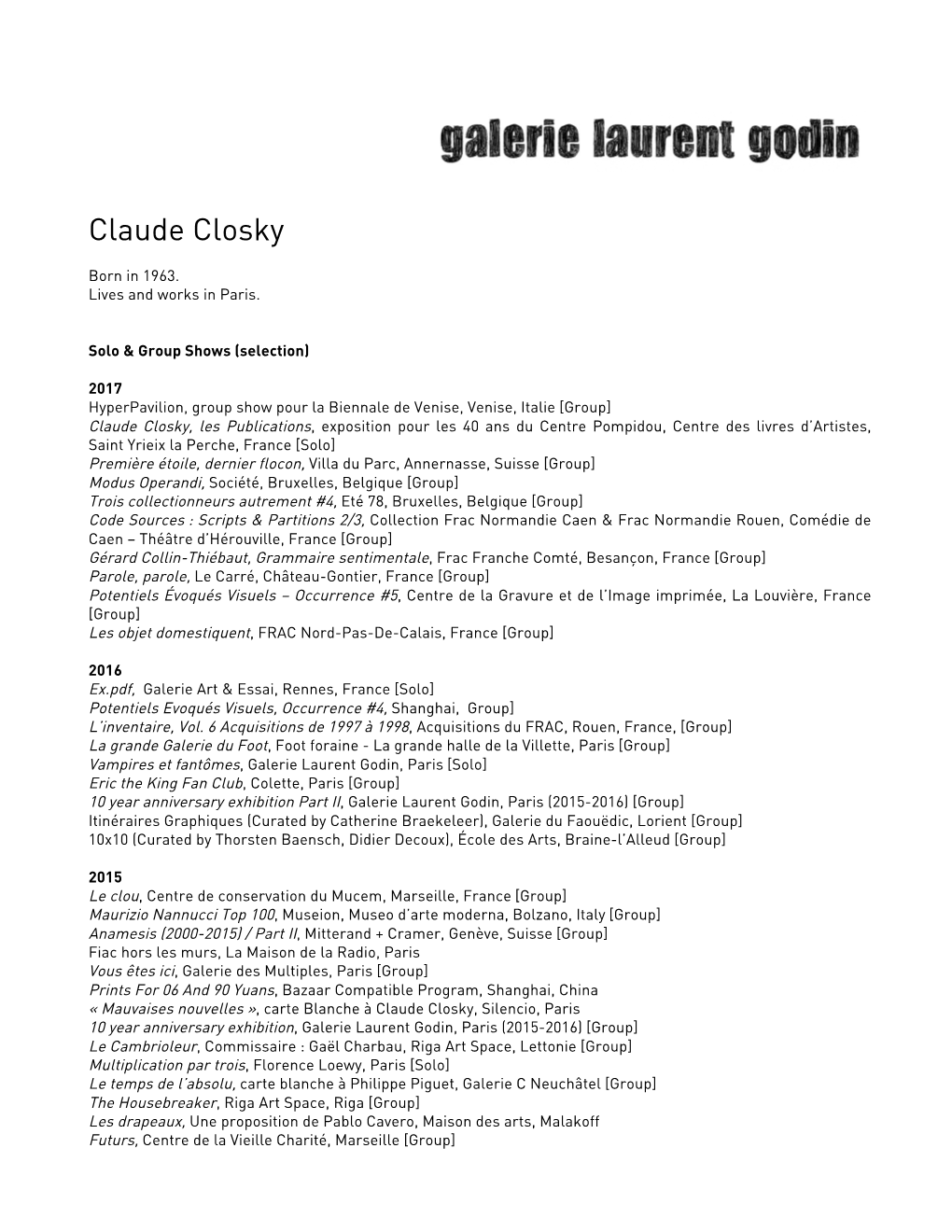 Claude Closky