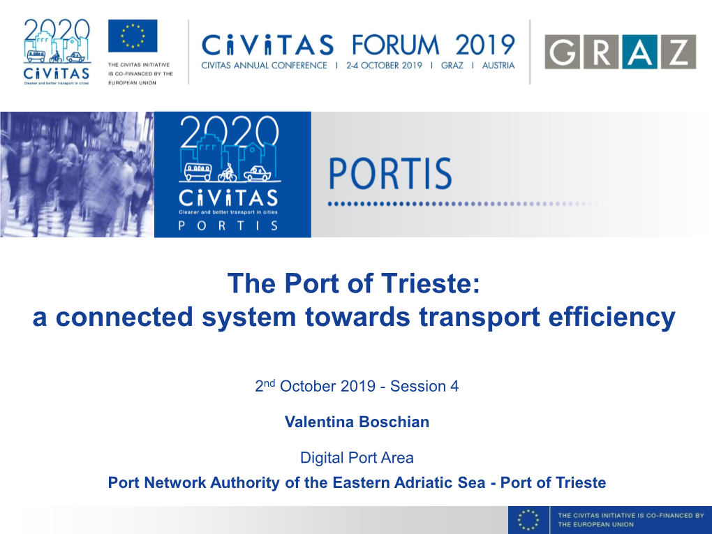 The Port of Trieste: a Connected System Towards Transport Efficiency