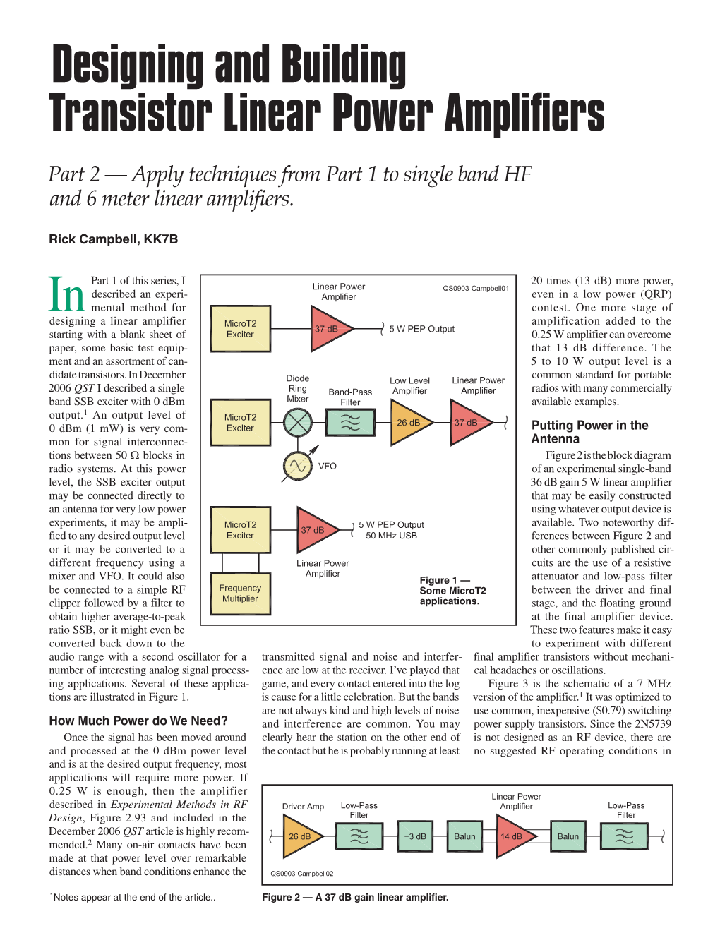 Designing and Building Transistor Linear Power Amplifiers