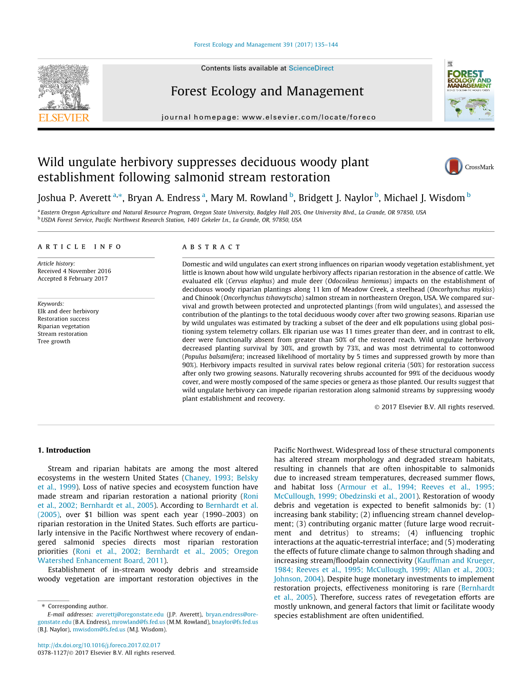 Forest Ecology and Management 391 (2017) 135–144