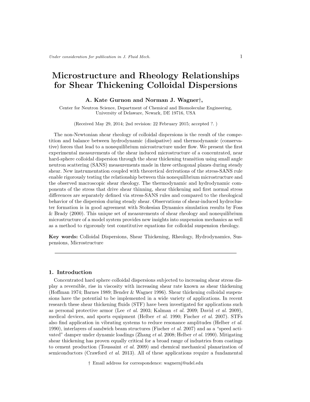 Microstructure and Rheology Relationships for Shear Thickening Colloidal Dispersions