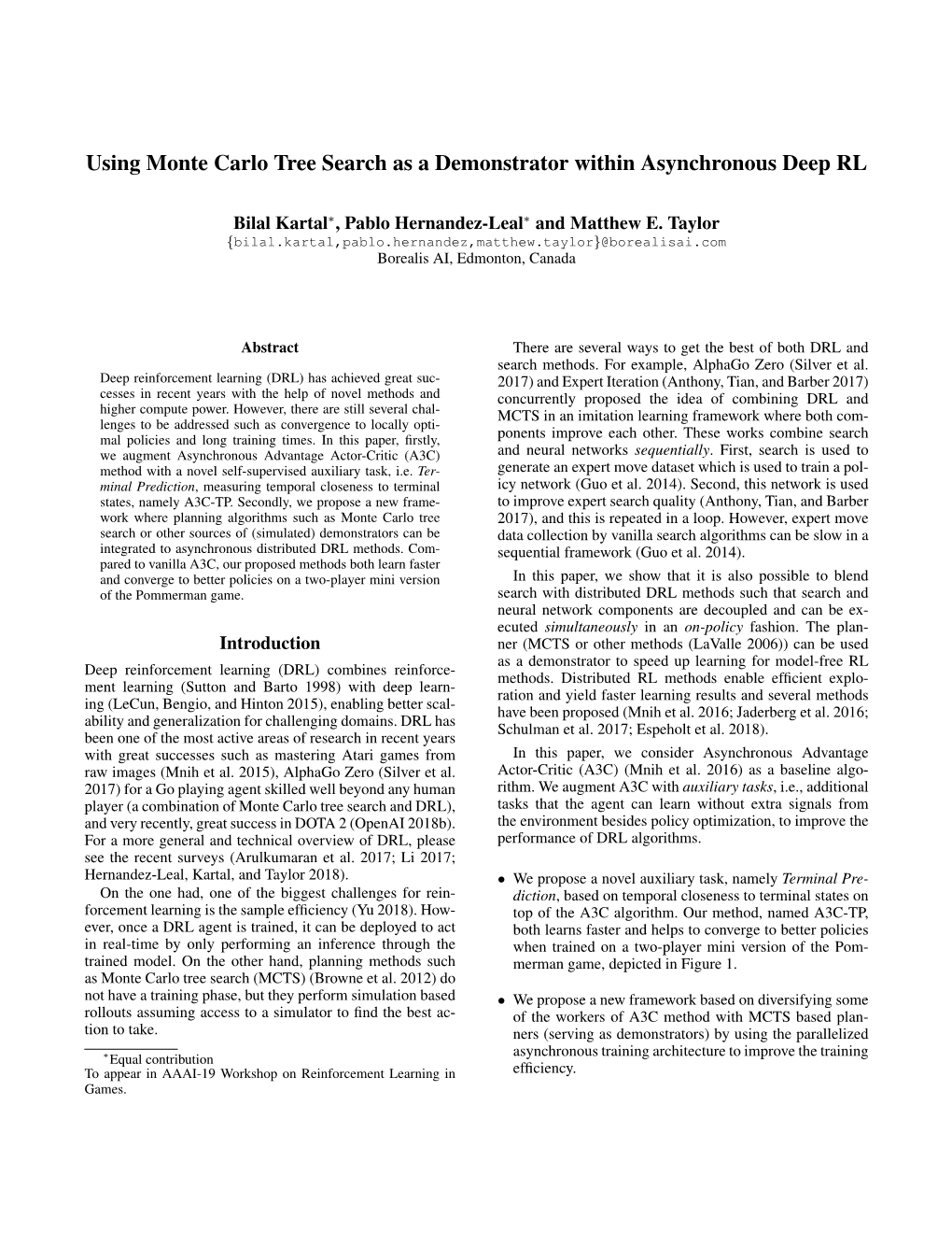 Using Monte Carlo Tree Search As a Demonstrator Within Asynchronous Deep RL