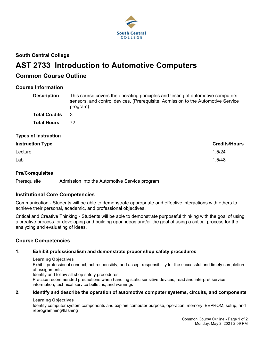 Course Outline