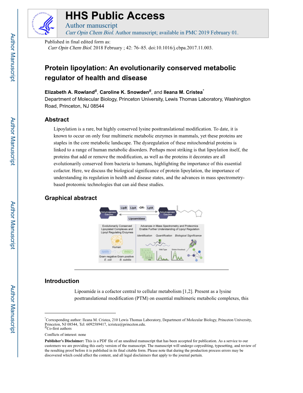 Protein Lipoylation: an Evolutionarily Conserved Metabolic Regulator of Health and Disease