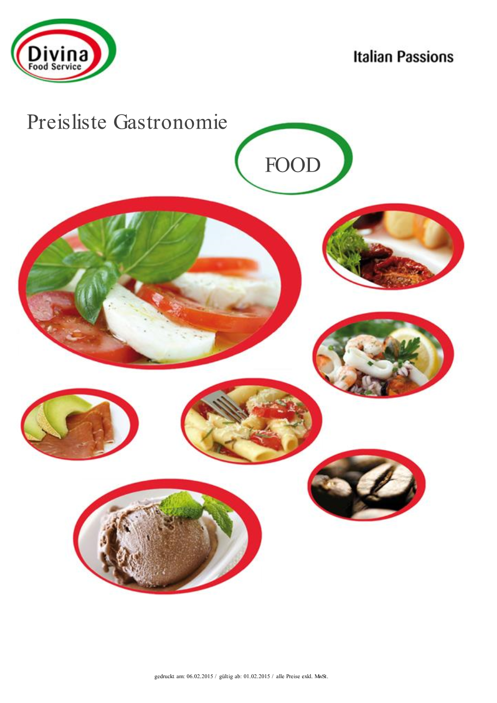 FOOD Preisliste Gastronomie