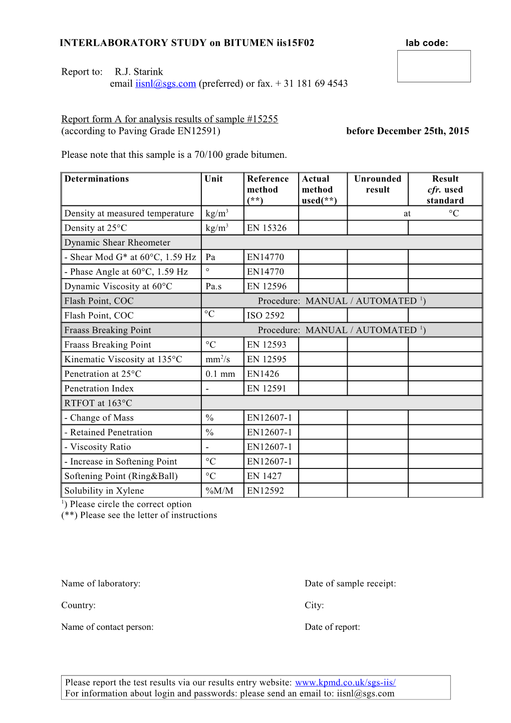 INTERLABORATORY STUDY Styrene Monomer Iis00c06