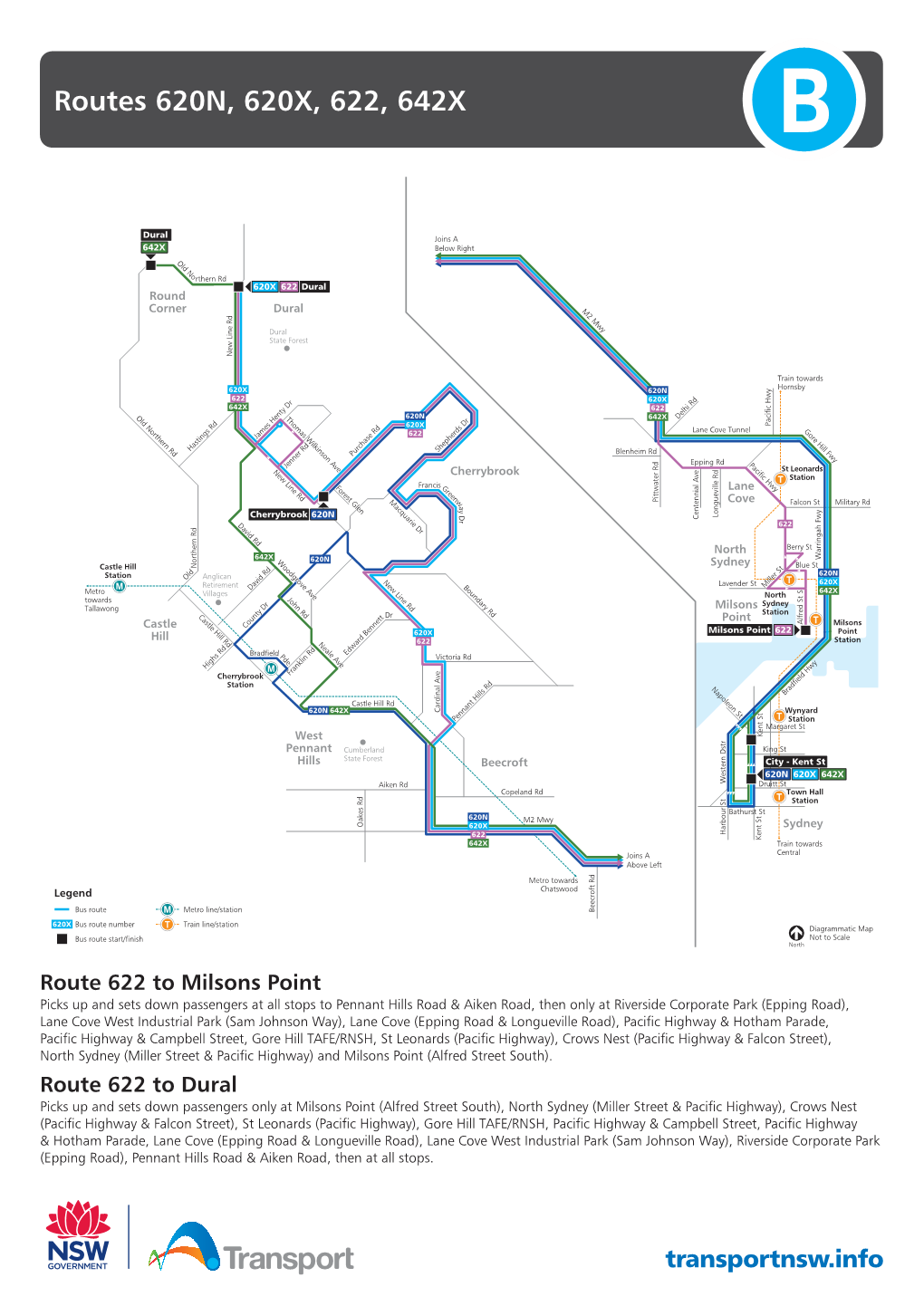 Routes 620N, 620X, 622, 642X