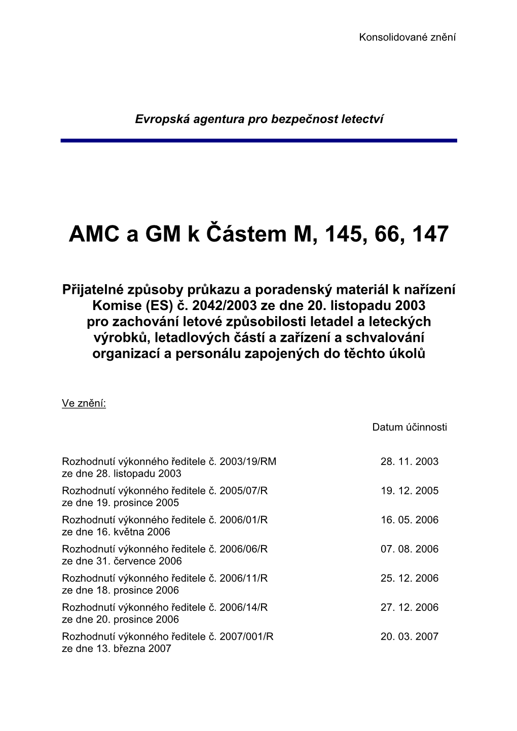 AMC a GM K Částem M, 145, 66, 147