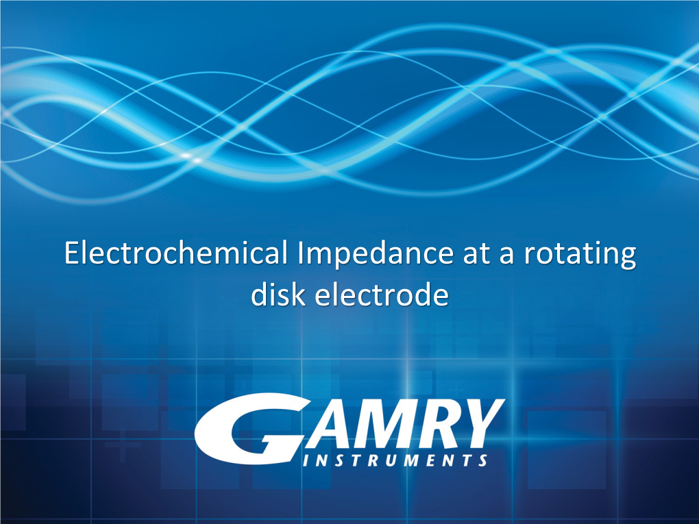 EIS at a Rotating Disc Electrode