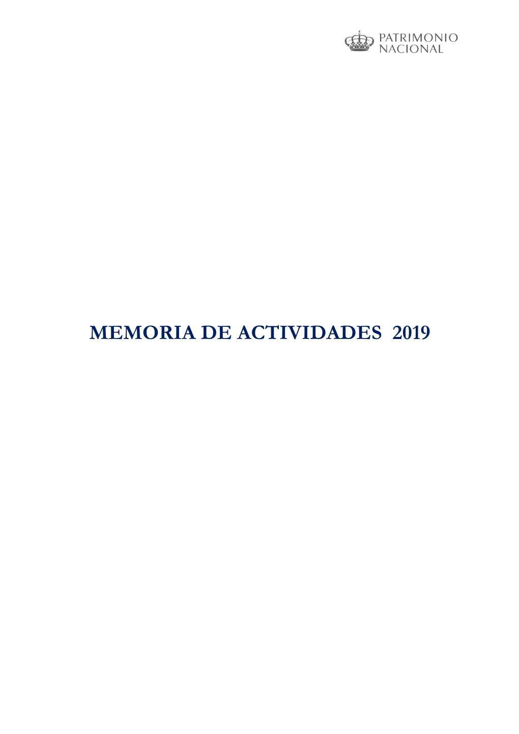 Memoria De Actividades 2019