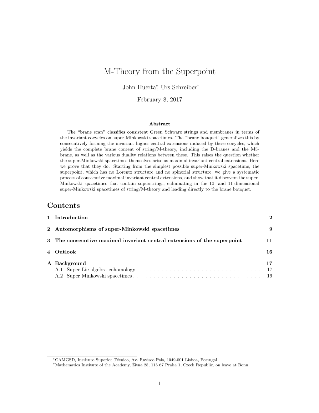 M-Theory from the Superpoint