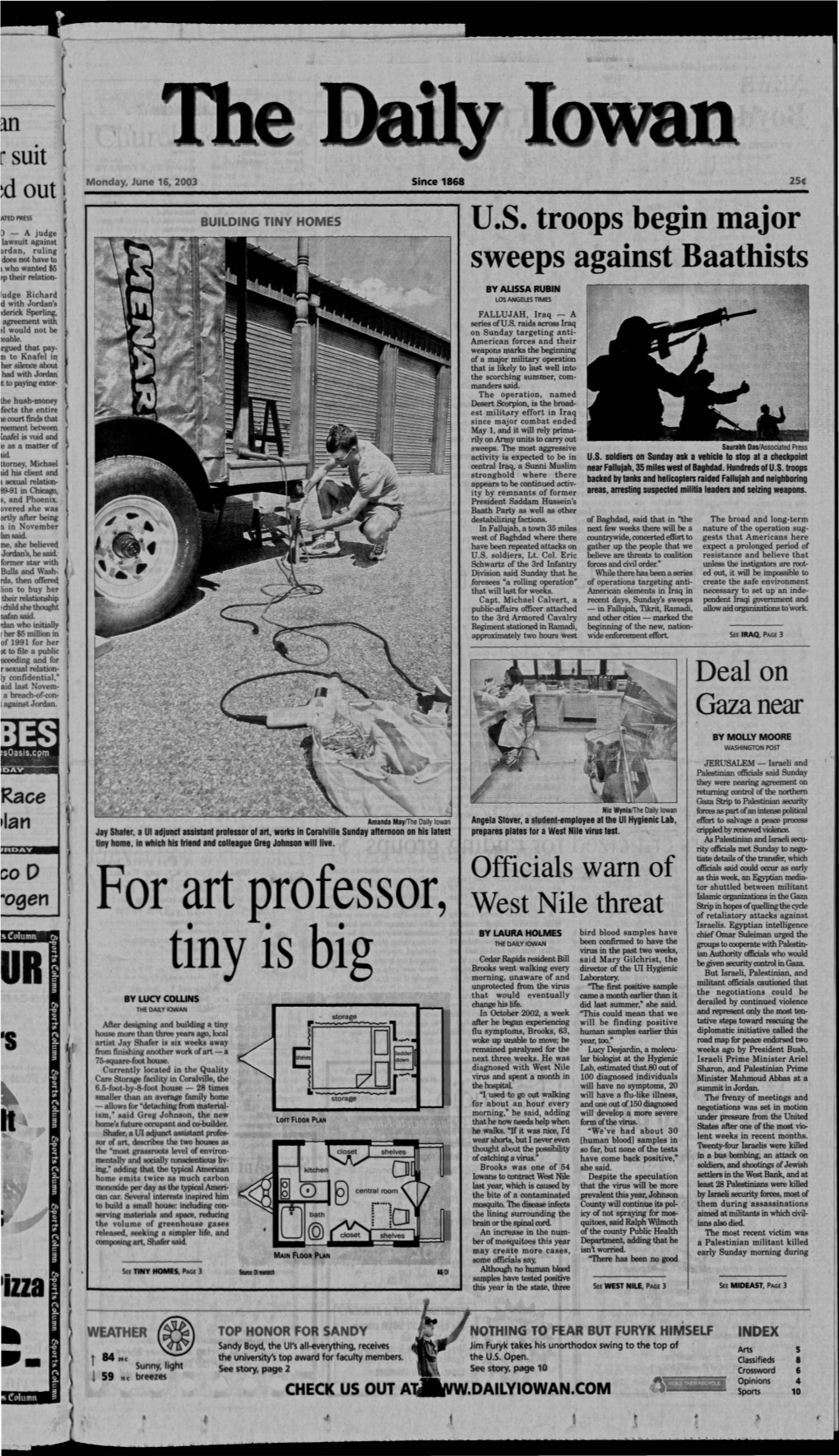 Daily Iowan (Iowa City, Iowa), 2003-06-16