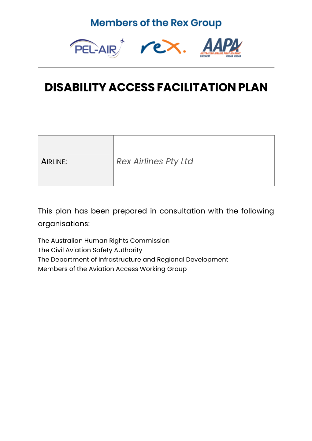 Disability Access Facilitation Plan