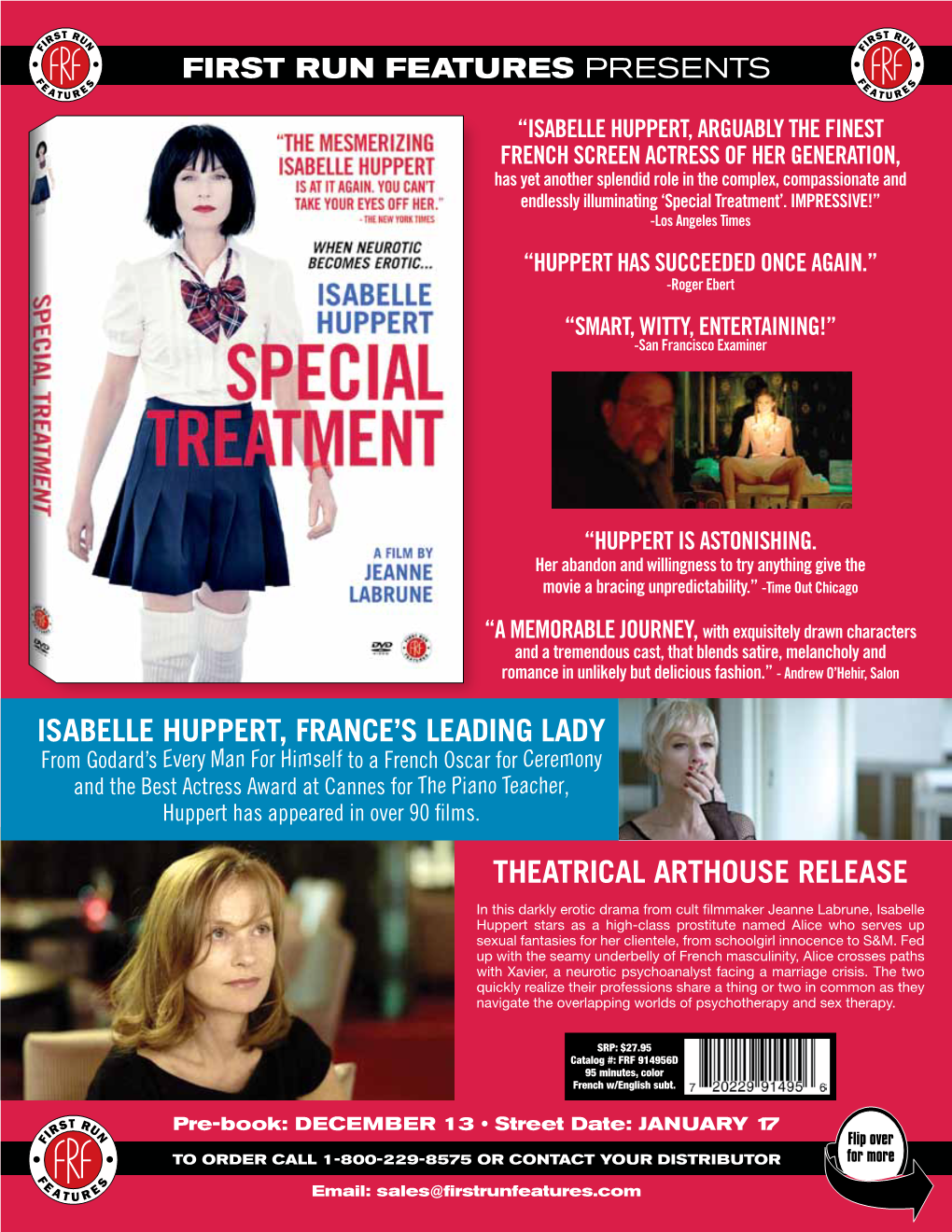 ISABELLE HUPPERT, France's Leading Lady Theatrical