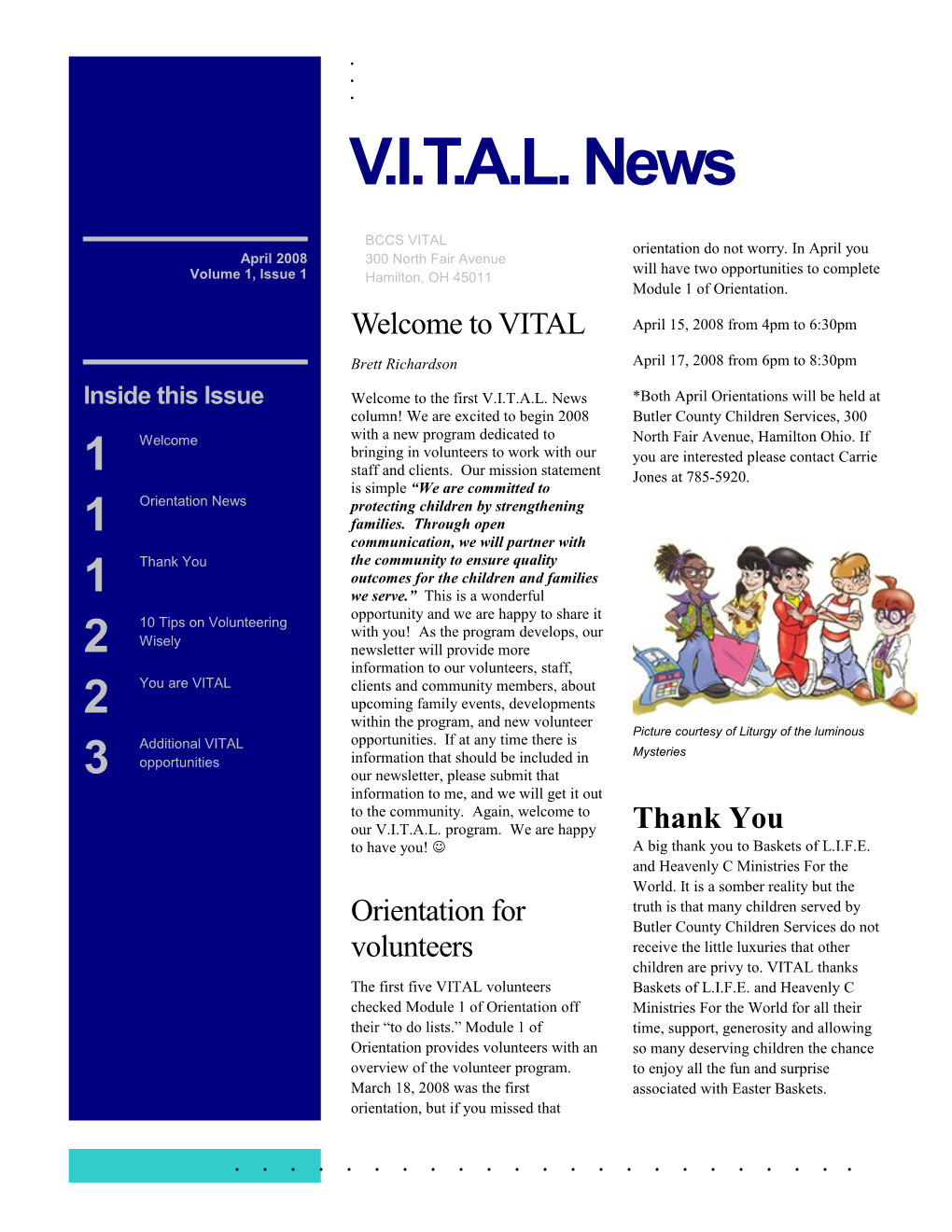 Vital Newsletter