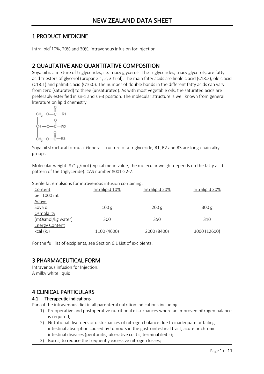 Intralipid®10%, 20% and 30%, Intravenous Infusion for Injection