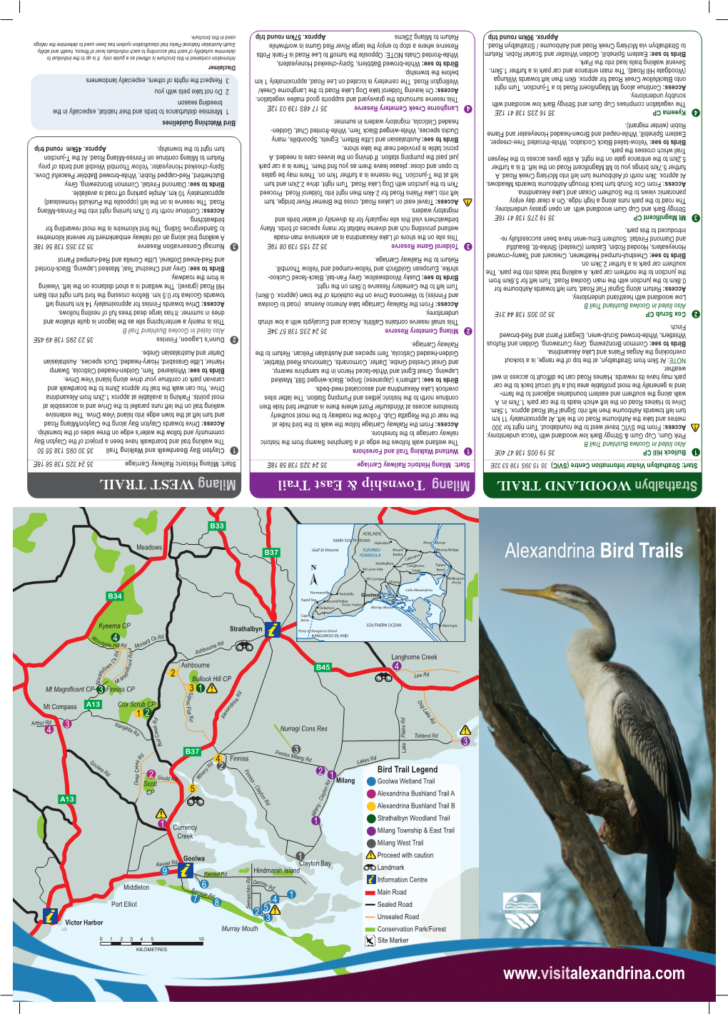 Alexandrina Bird Trails Strathalbyn Langhorne Tailem N Mclaren Vale Creek Bend