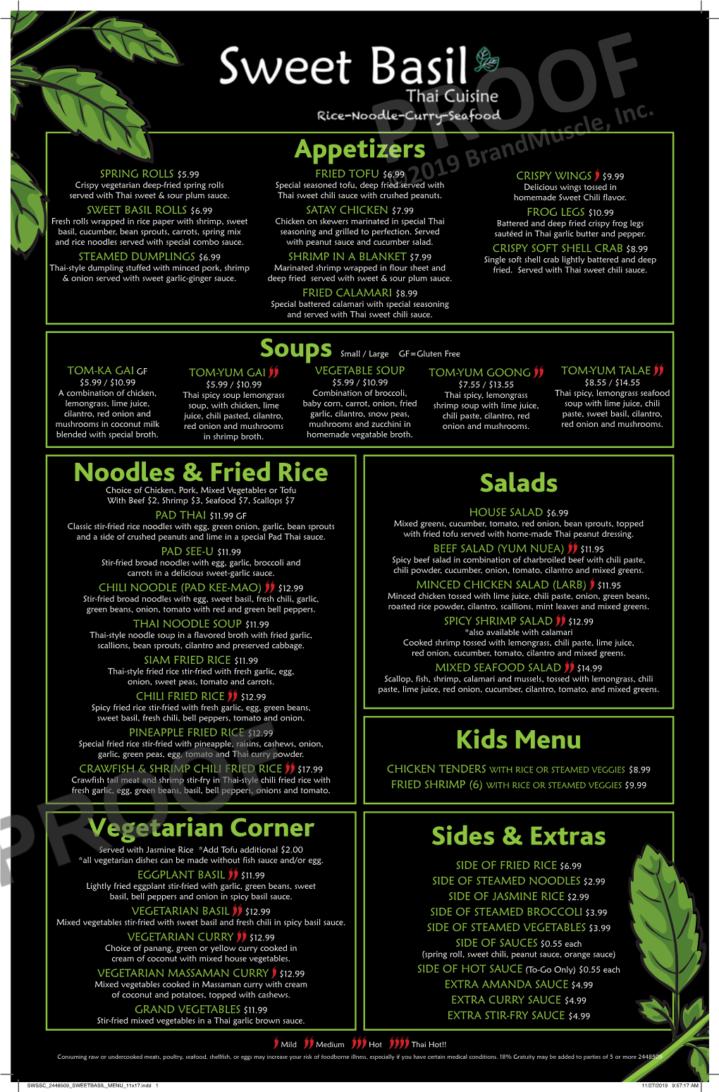 Appetizers Salads Noodles & Fried Rice Vegetarian Corner Kids Menu Sides & Extras