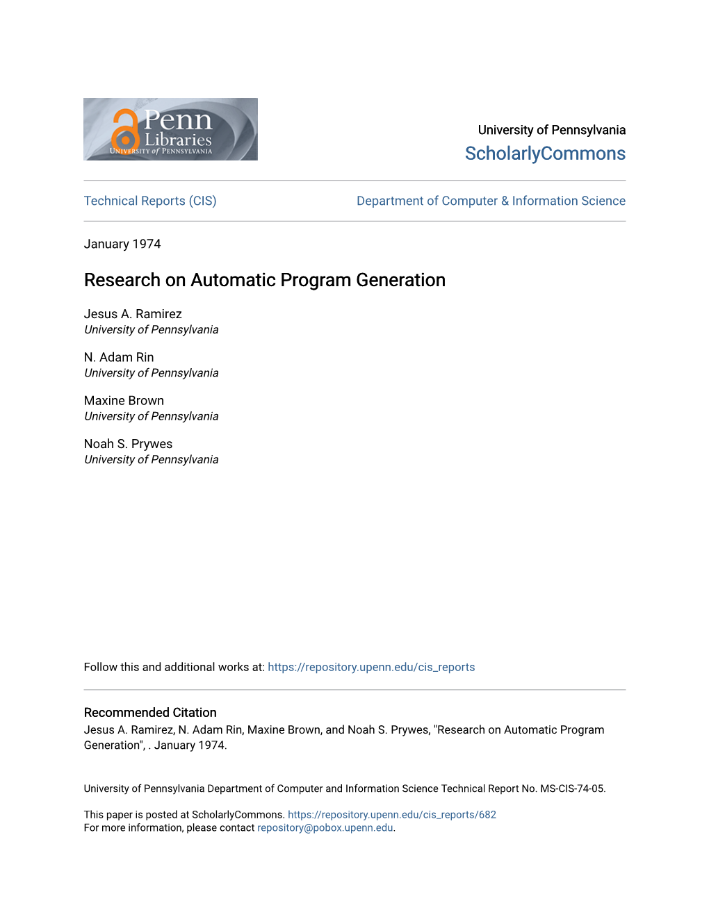 Research on Automatic Program Generation