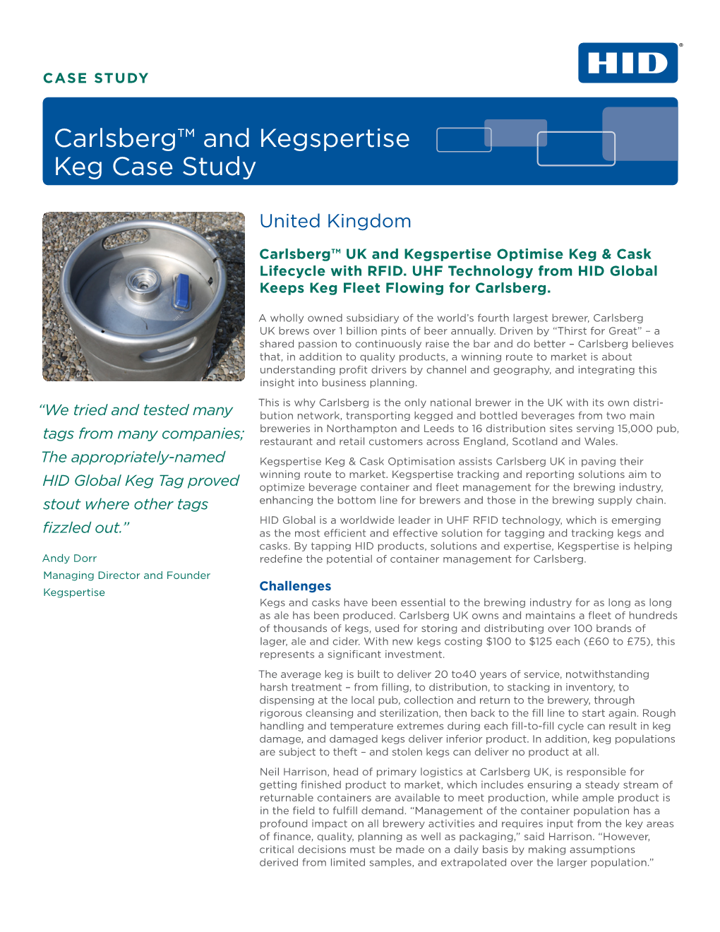 Carlsberg™ and Kegspertise Keg Case Study