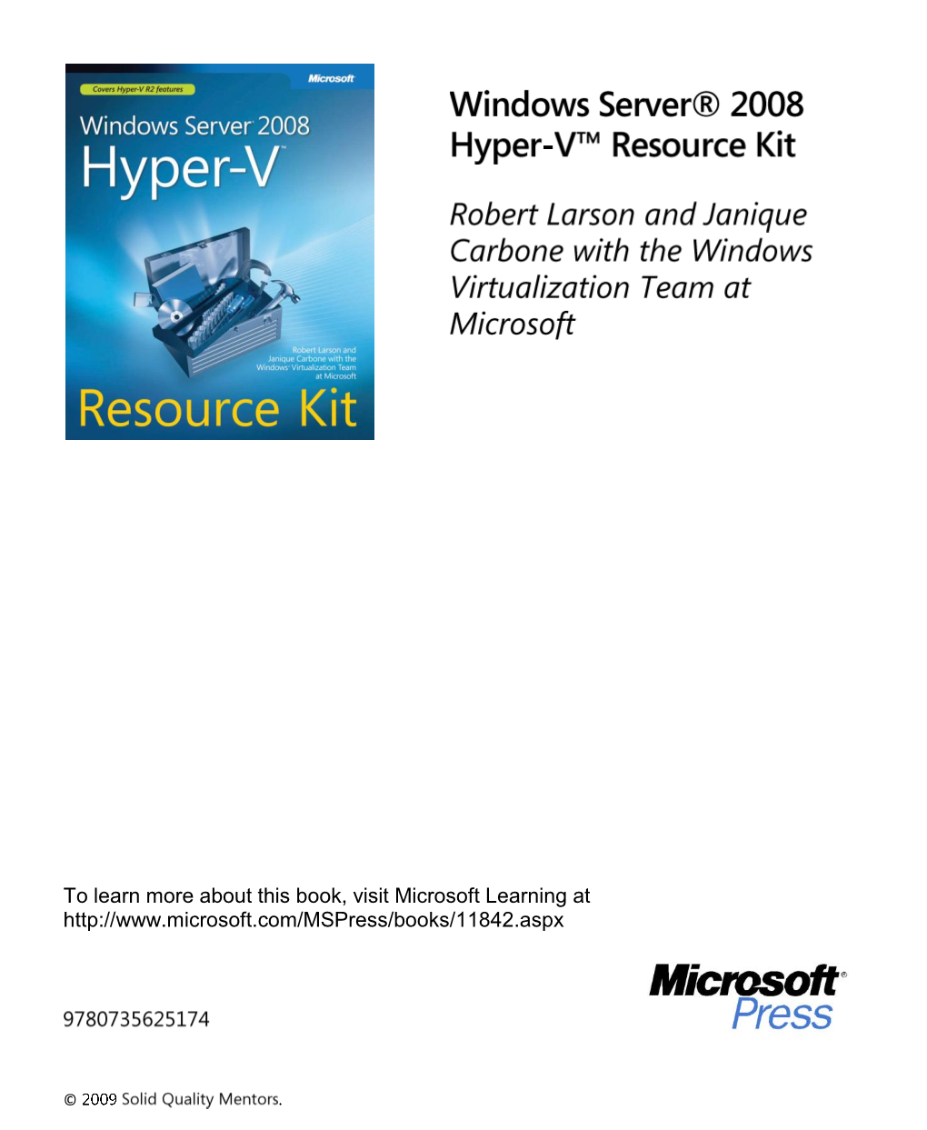 Windows Server 2008 Hyper-V Resource