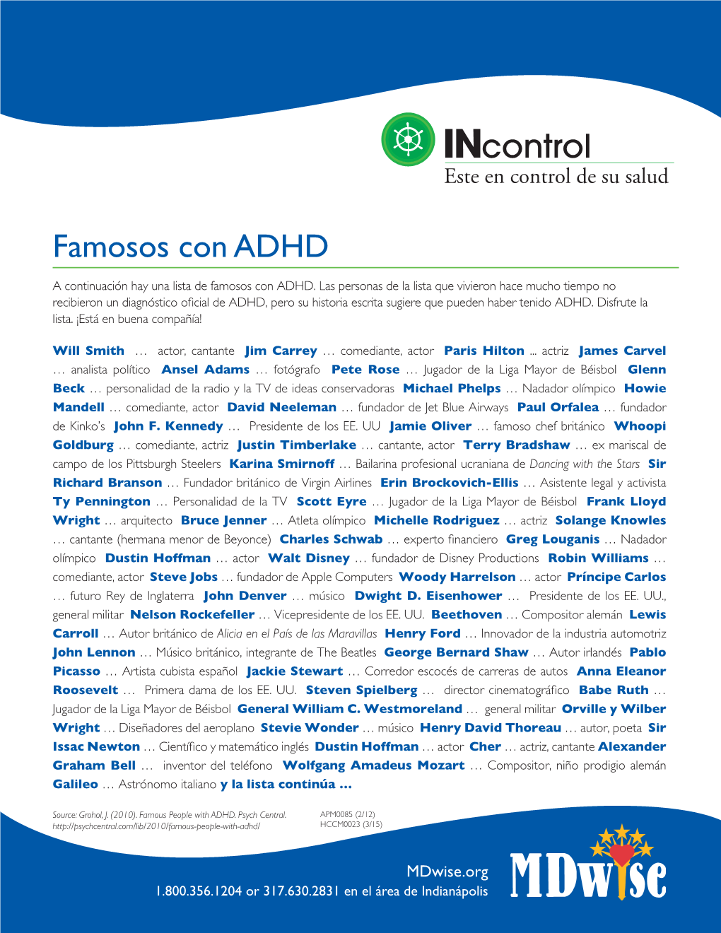 Famous People with ADHD