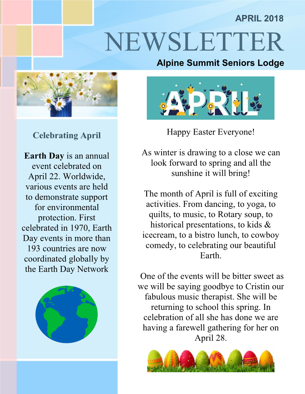 NEWSLETTER Alpine Summit Seniors Lodge