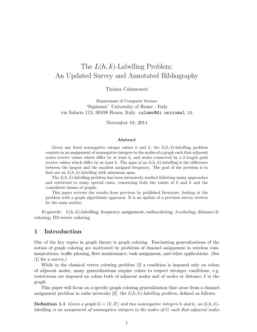Labelling Problem: an Updated Survey and Annotated Bibliography