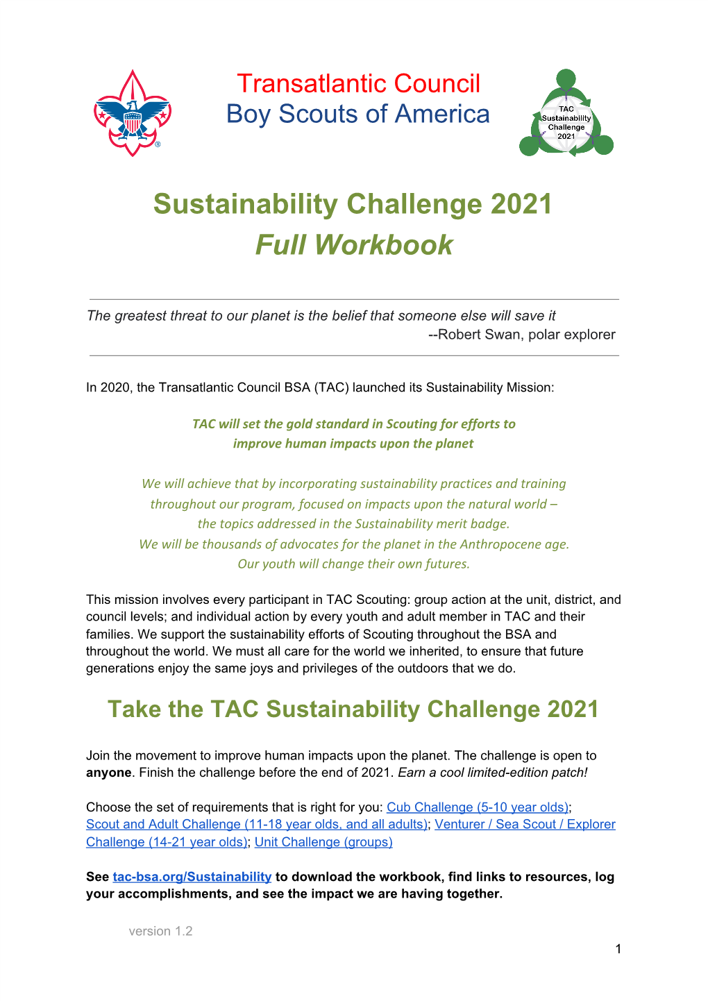 Sustainability Challenge 2021 Full Workbook