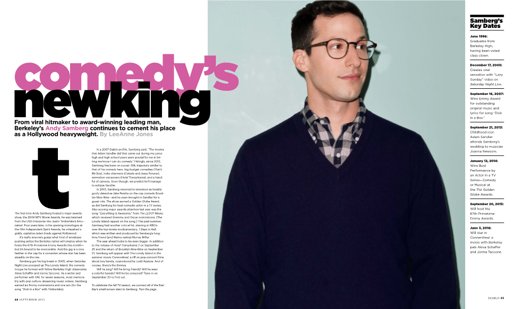 Andy Samberg Continues to Cement Hisplace Bay’S Small-Screento Stars Samberg