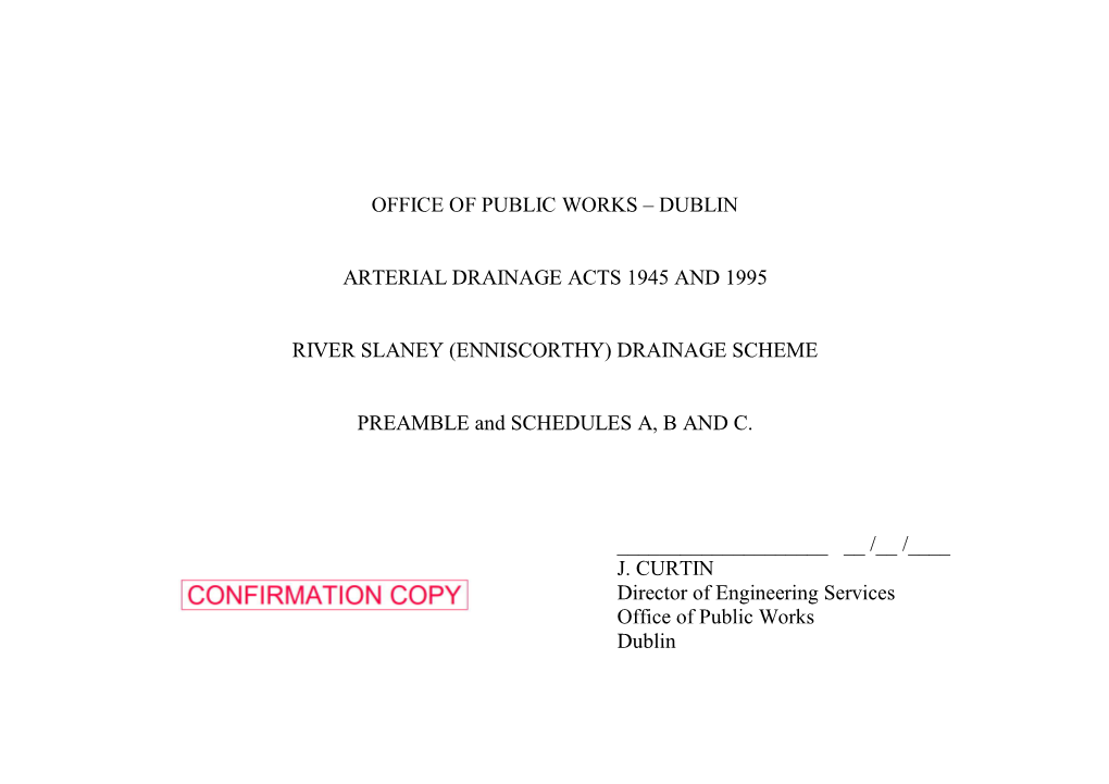 Arterial Drainage Acts 1945 and 1995