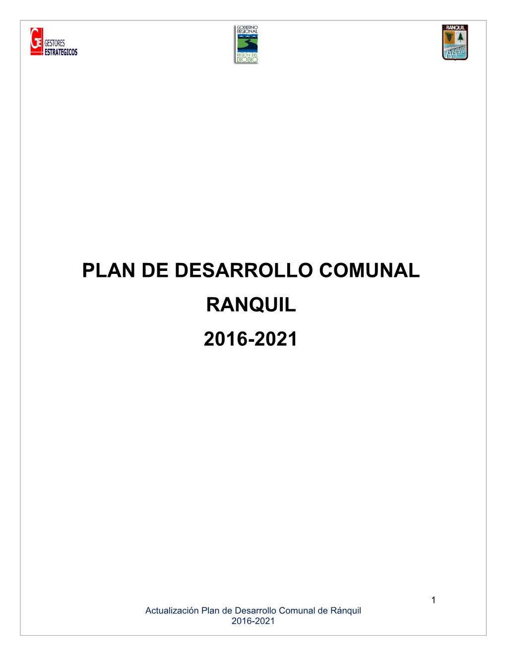 Plan De Desarrollo Comunal Ranquil 2016-2021
