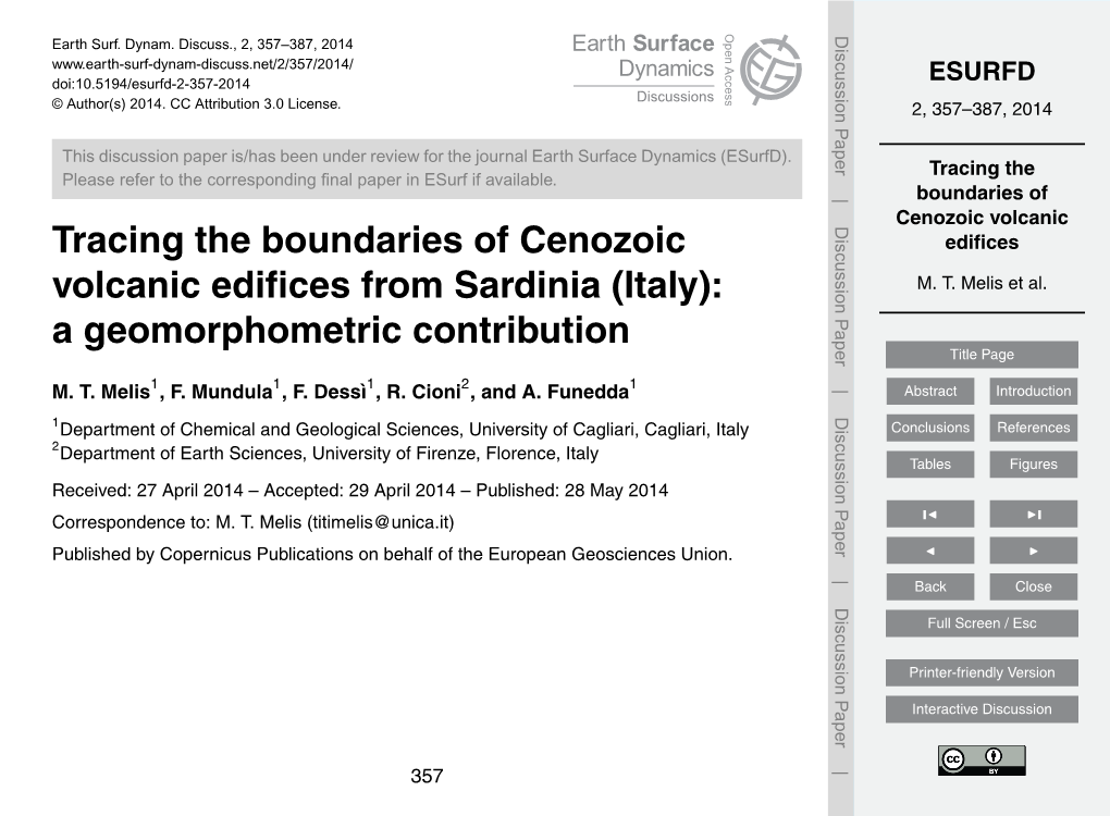 Tracing the Boundaries of Cenozoic Volcanic Edifices