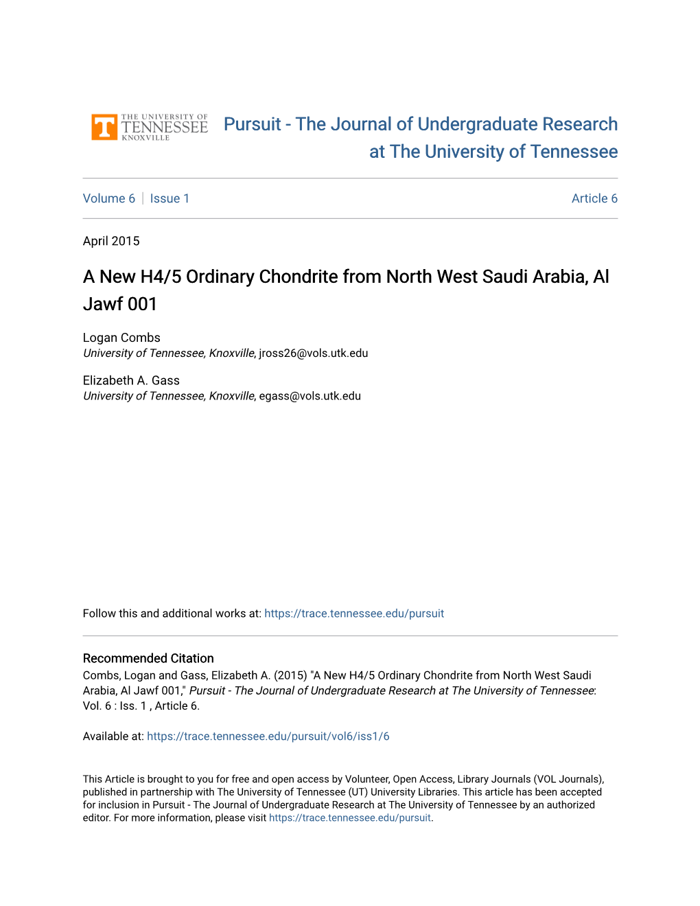 A New H4/5 Ordinary Chondrite from North West Saudi Arabia, Al Jawf 001