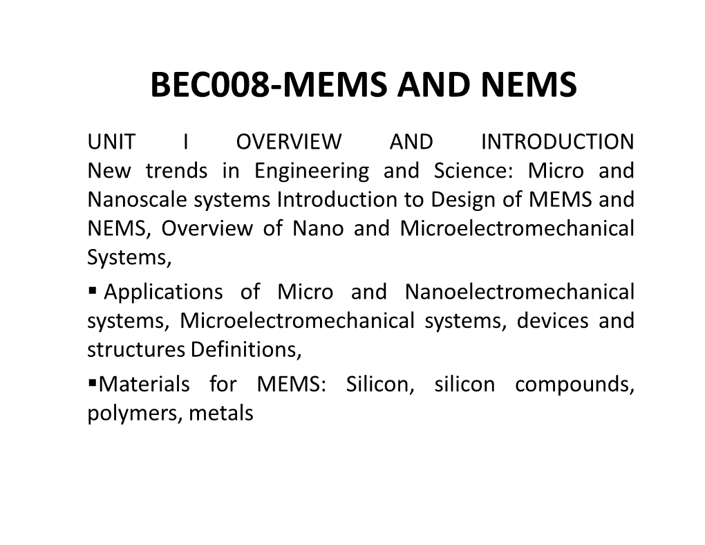 Bec008-Mems and Nems