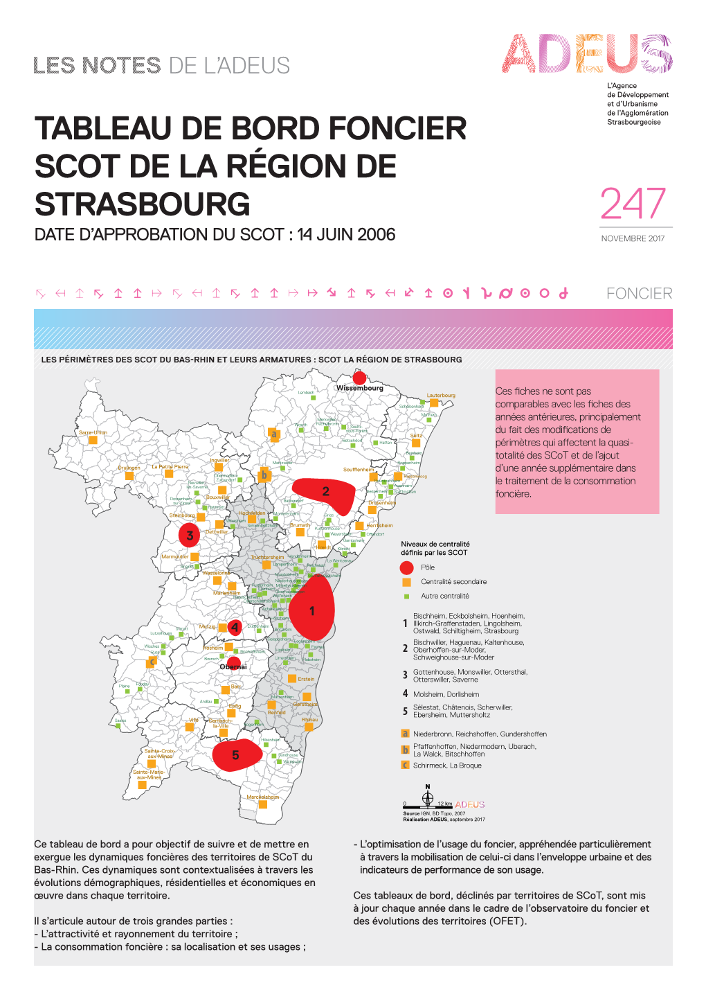 Tableau De Bord Foncier Scot De La Région De Strasbourg 247 Date D’Approbation Du Scot : 14 Juin 2006 Novembre 2017