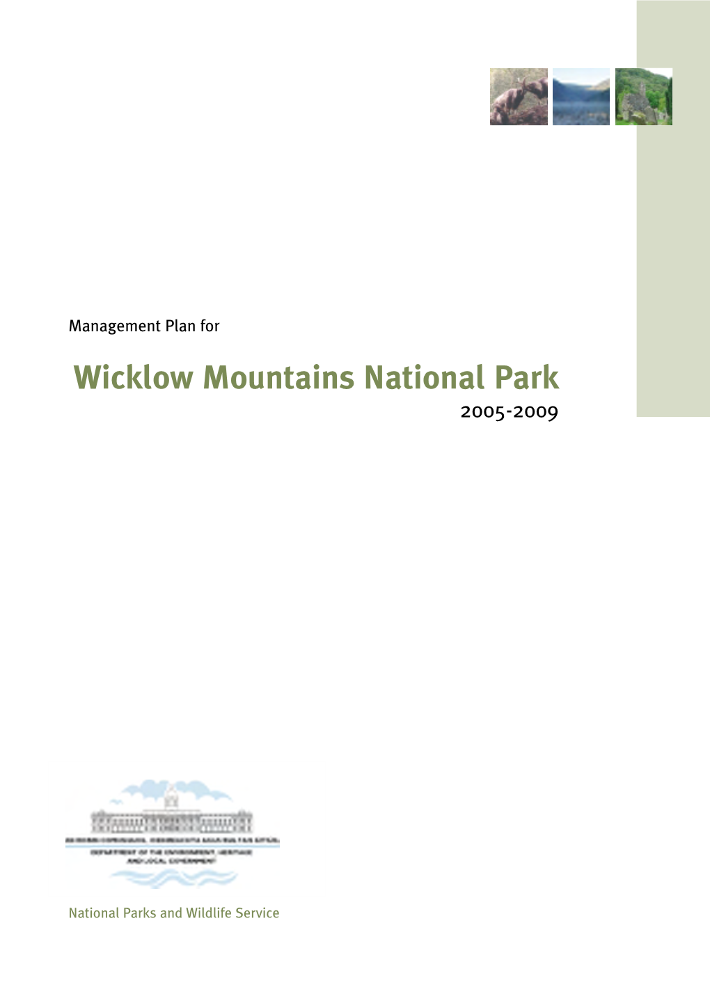 Wicklow Mountains National Park Management Plan