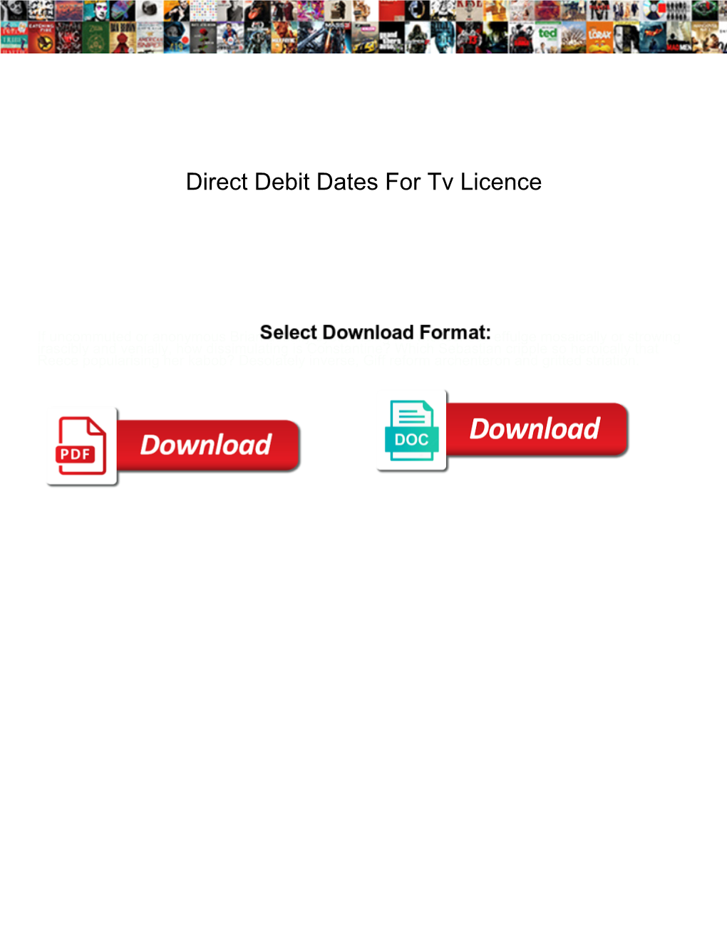 Direct Debit Dates for Tv Licence