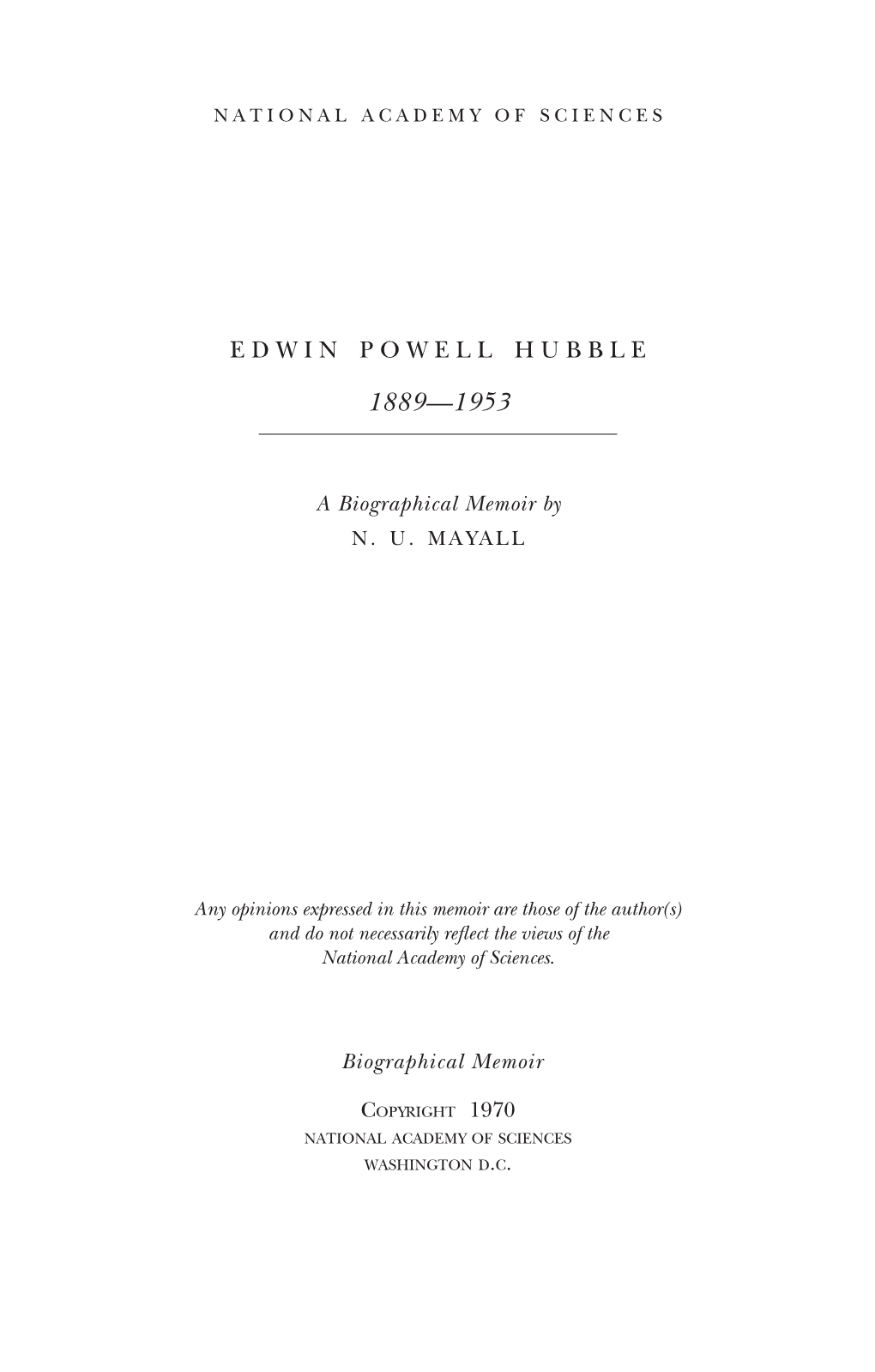 Edwin Powell Hubble