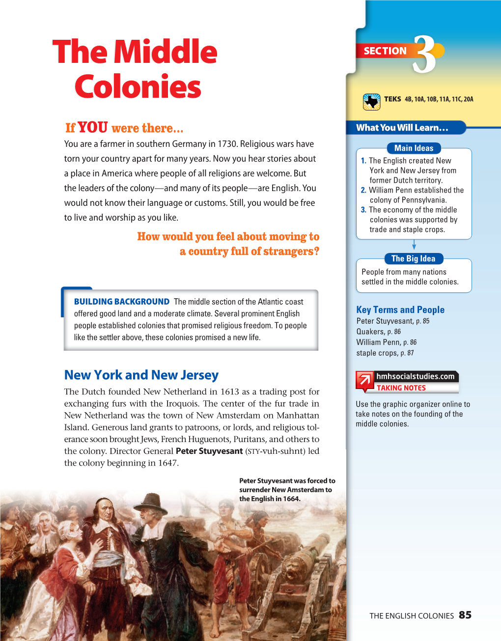 The Middle Colonies