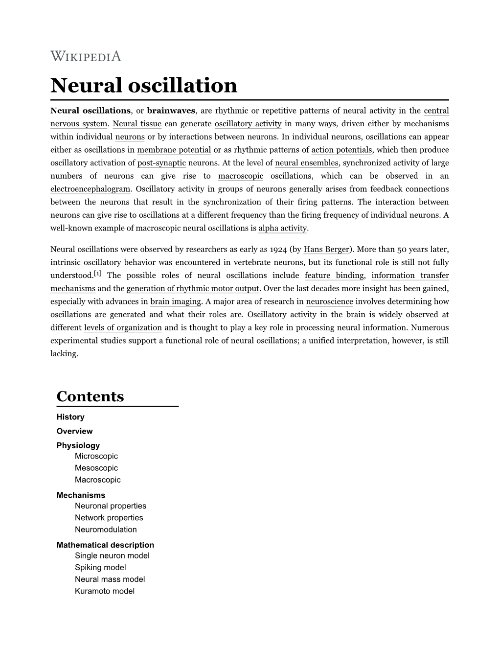 Wikipedia.Org/W/Index.Php?Title=Neural Oscillation&Oldid=898604092