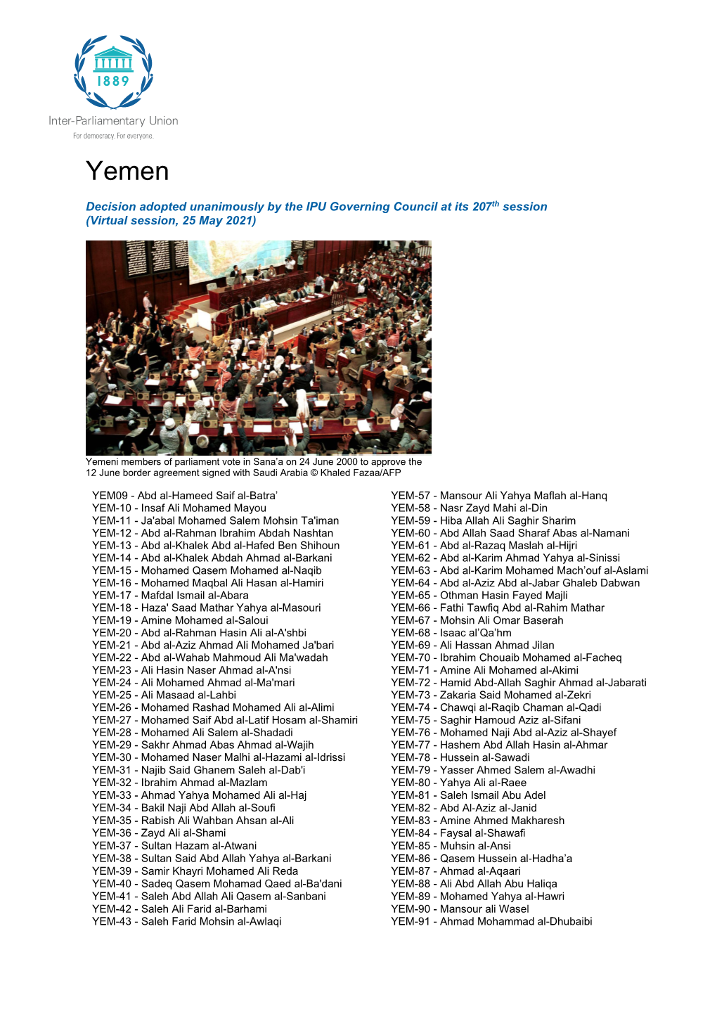 Yemen May 2021