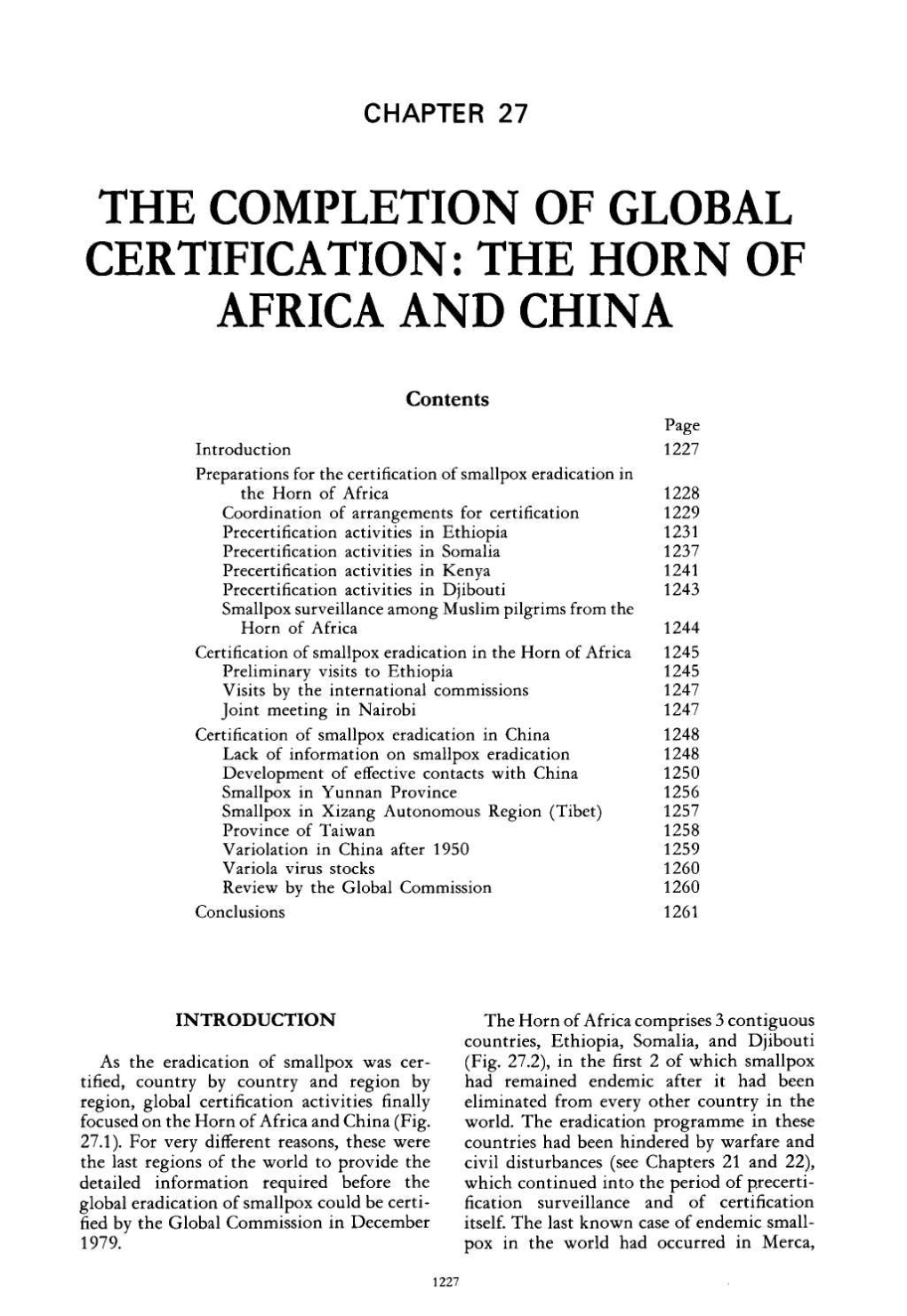 Chapter 27. the Completion of Global Certification: the Horn of Africa and China P1227