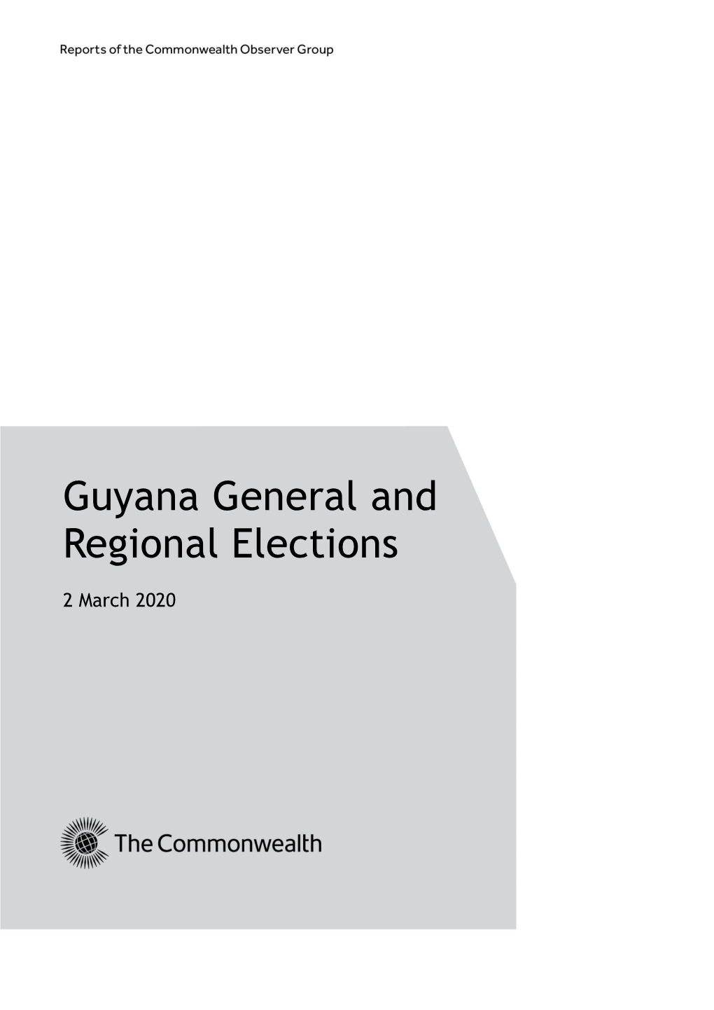 Guyana General and Regional Elections