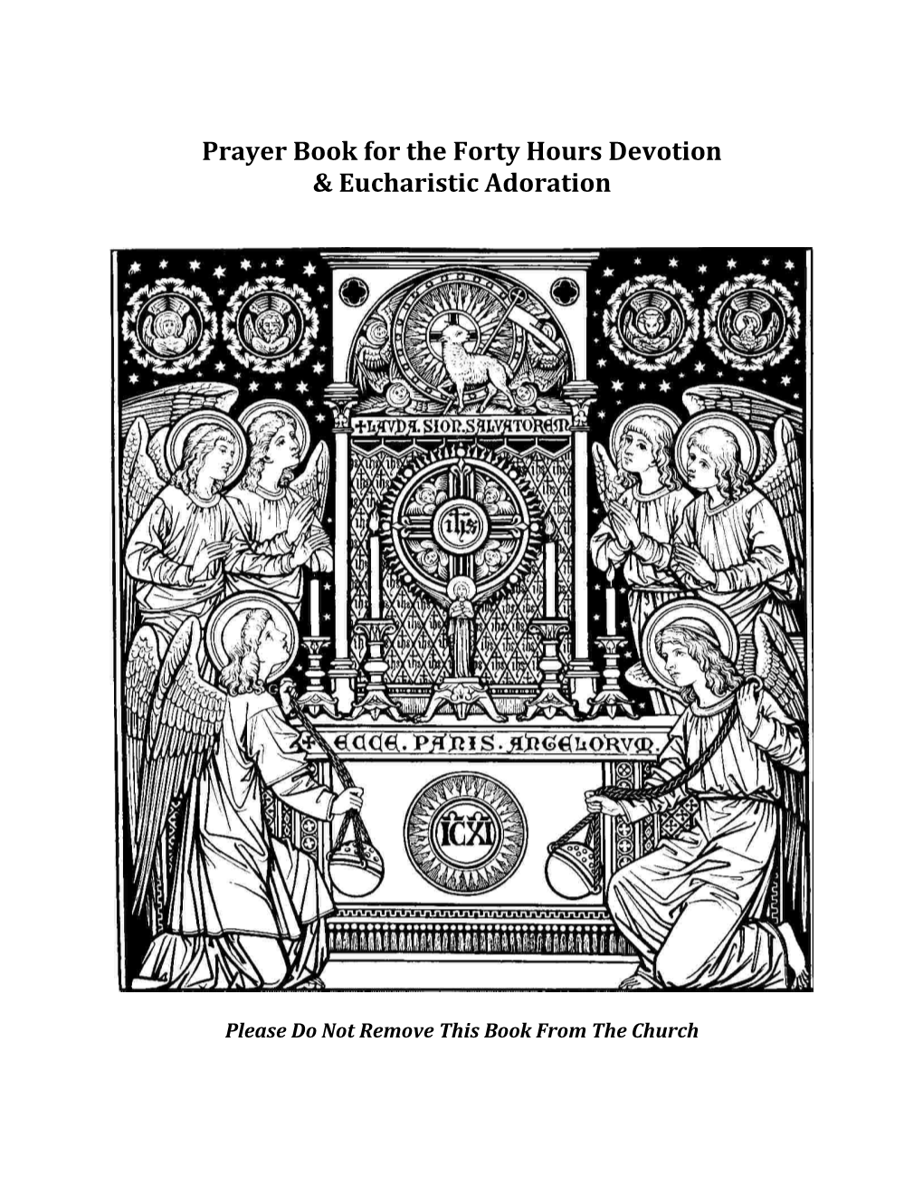 Prayer Book for the Forty Hours Devotion & Eucharistic Adoration