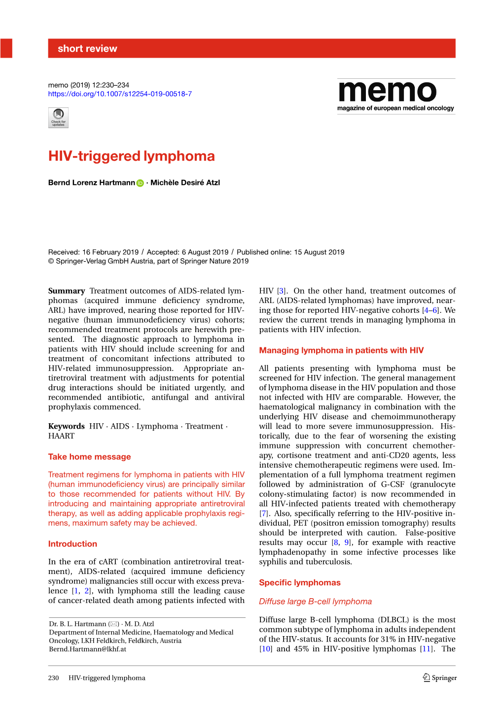 HIV-Triggered Lymphoma