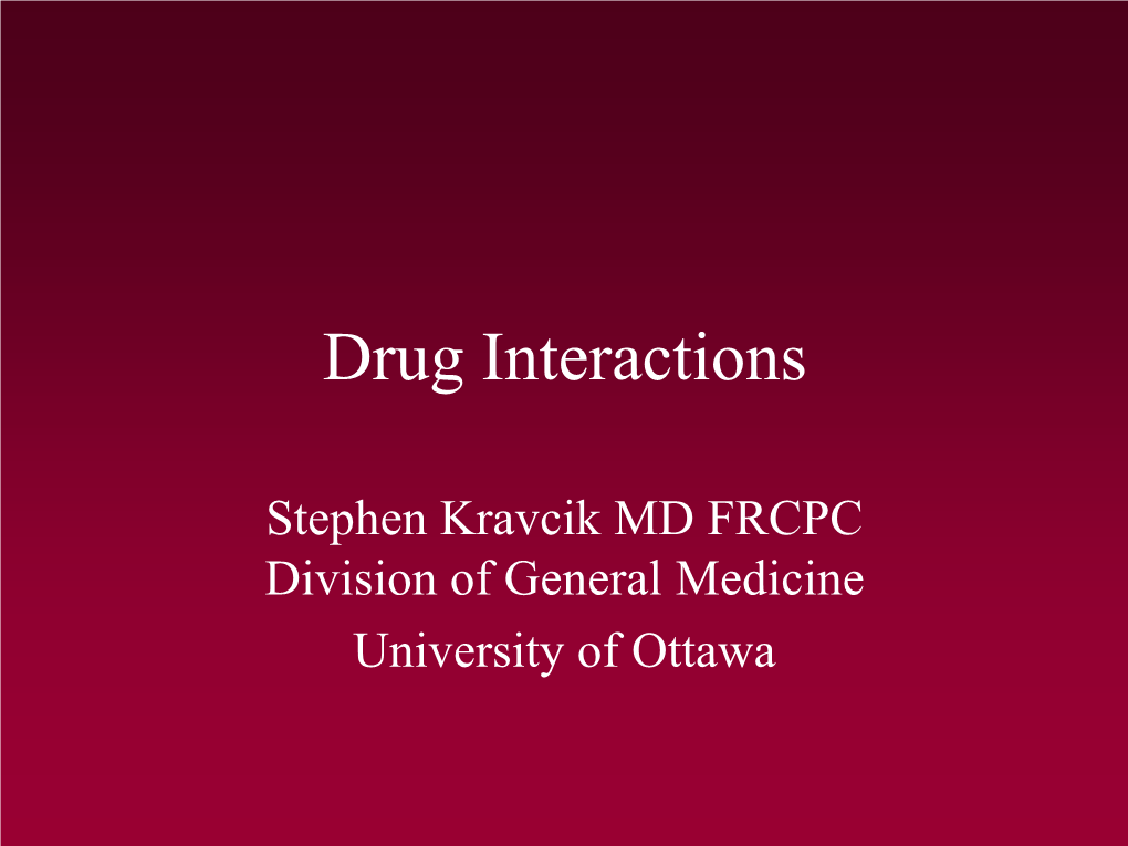 W20. Case-Based Approach to Medication Interactions