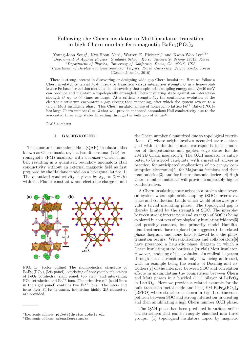 Following the Chern Insulator to Mott Insulator Transition in High Chern Number Ferromagnetic Bafe2(PO4)2