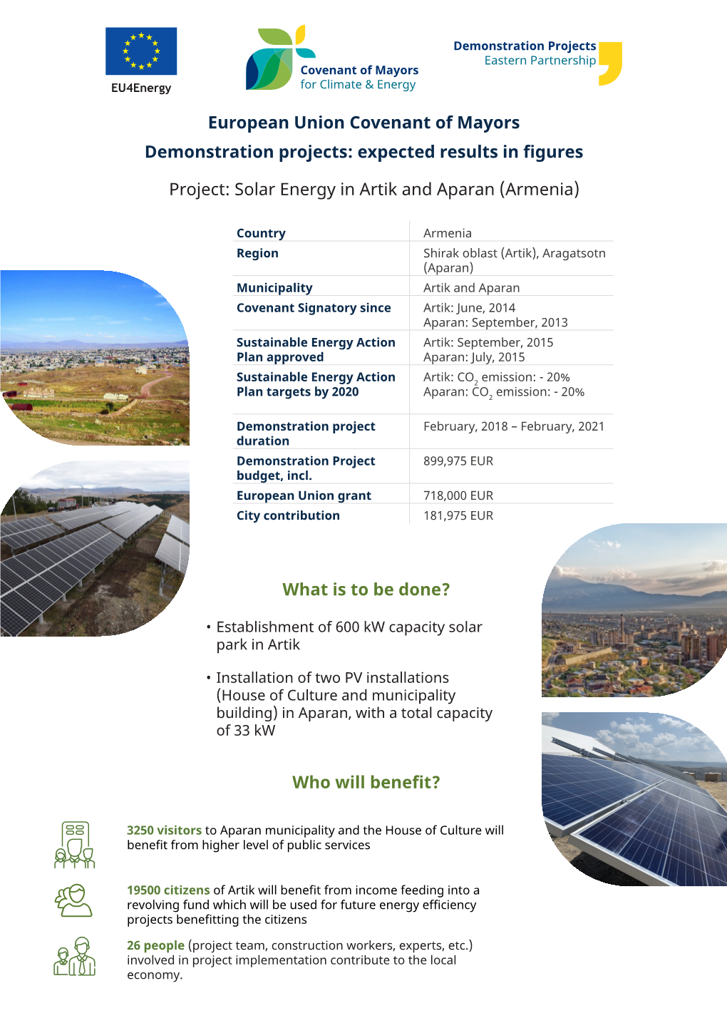 Solar Energy in Artik and Aparan (Armenia)