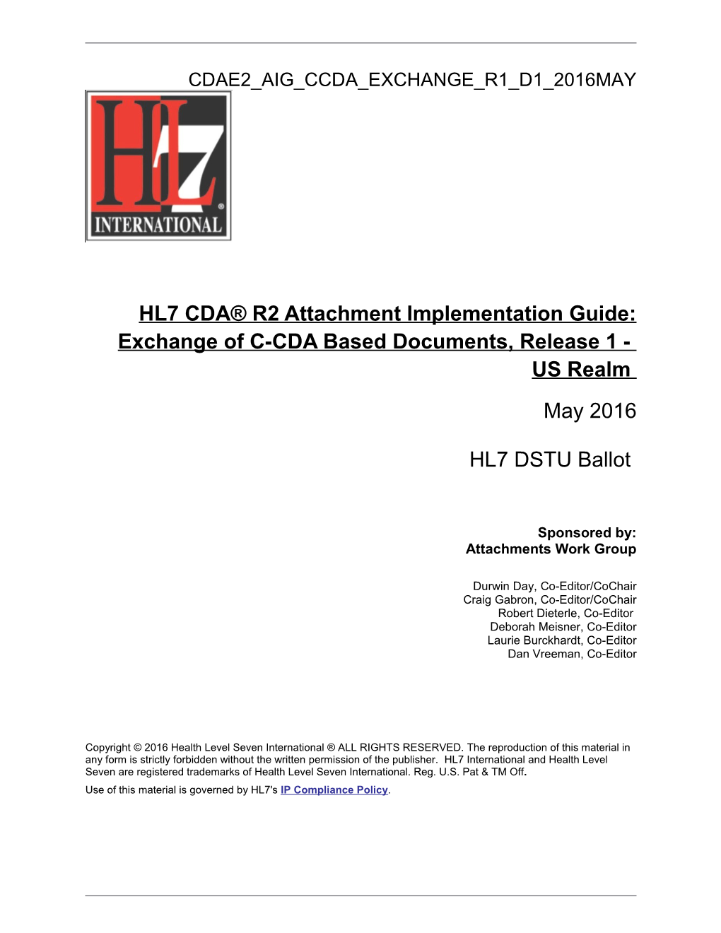 CDAR2 IG Supplement to IHE Consolidated Templated Guide s1